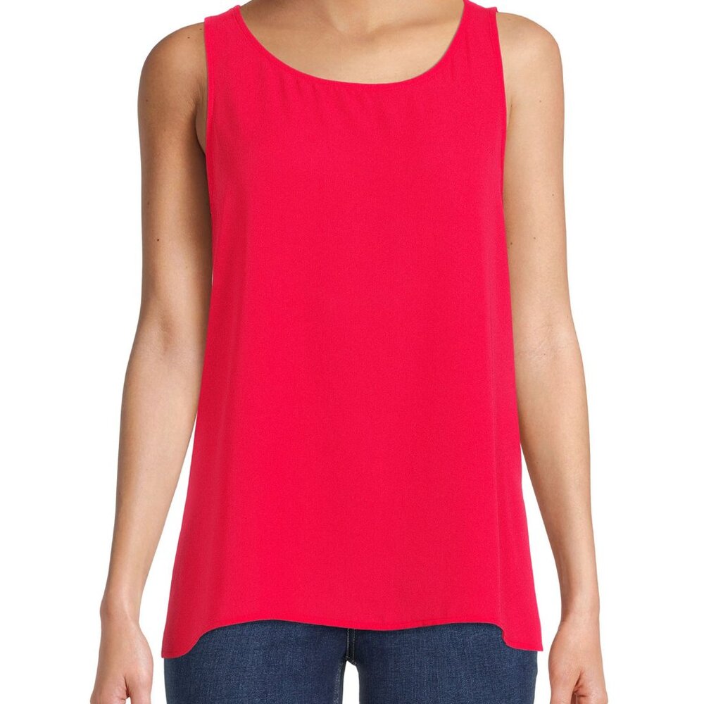 PI0NEER WOMAN women's red scoop neck tank top Small (4-6) W-132